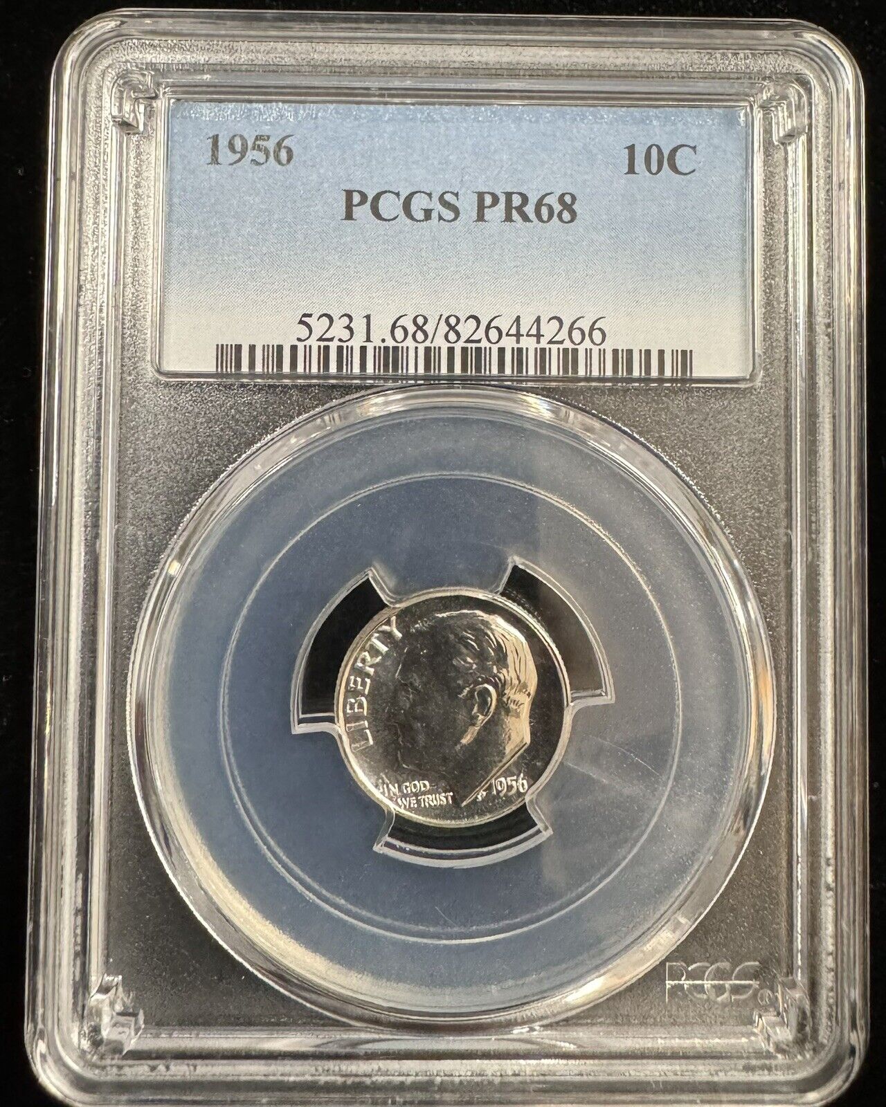 1956 Roosevelt Dime PCGS - PR68 