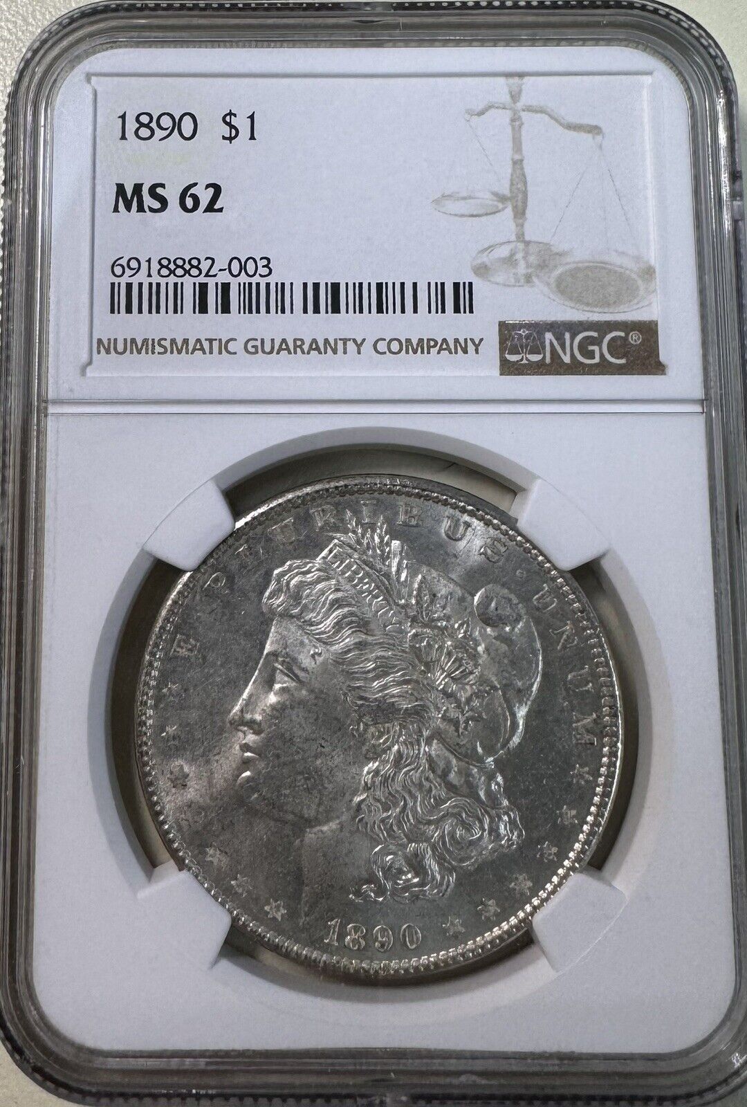 1890 Morgan Dollar NGC - MS62 ( 300965 )