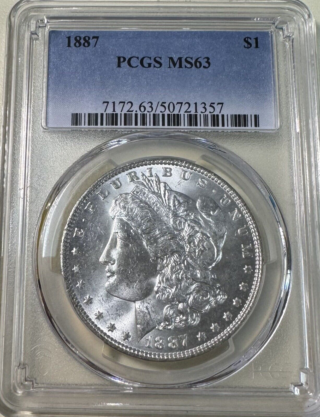 1887 Morgan Dollar PCGS - MS63 ( 300966 )