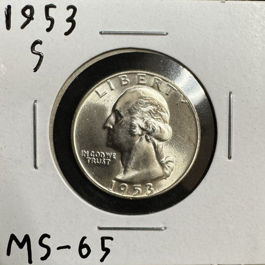 1953 S Washington Quarter - Mint State 