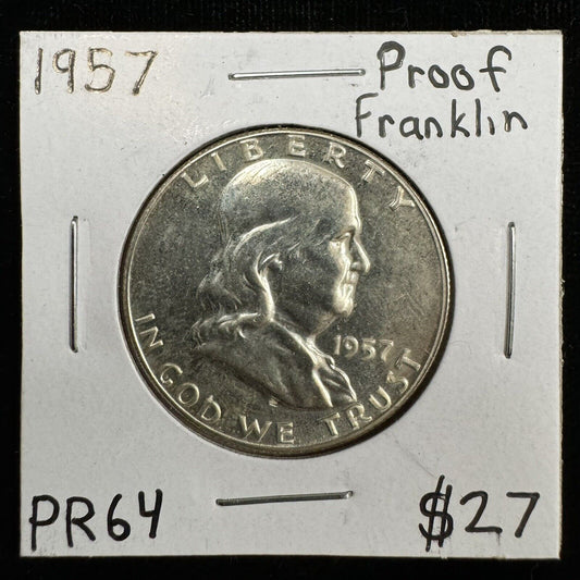 1957 Proof Franklin Half Dollar 