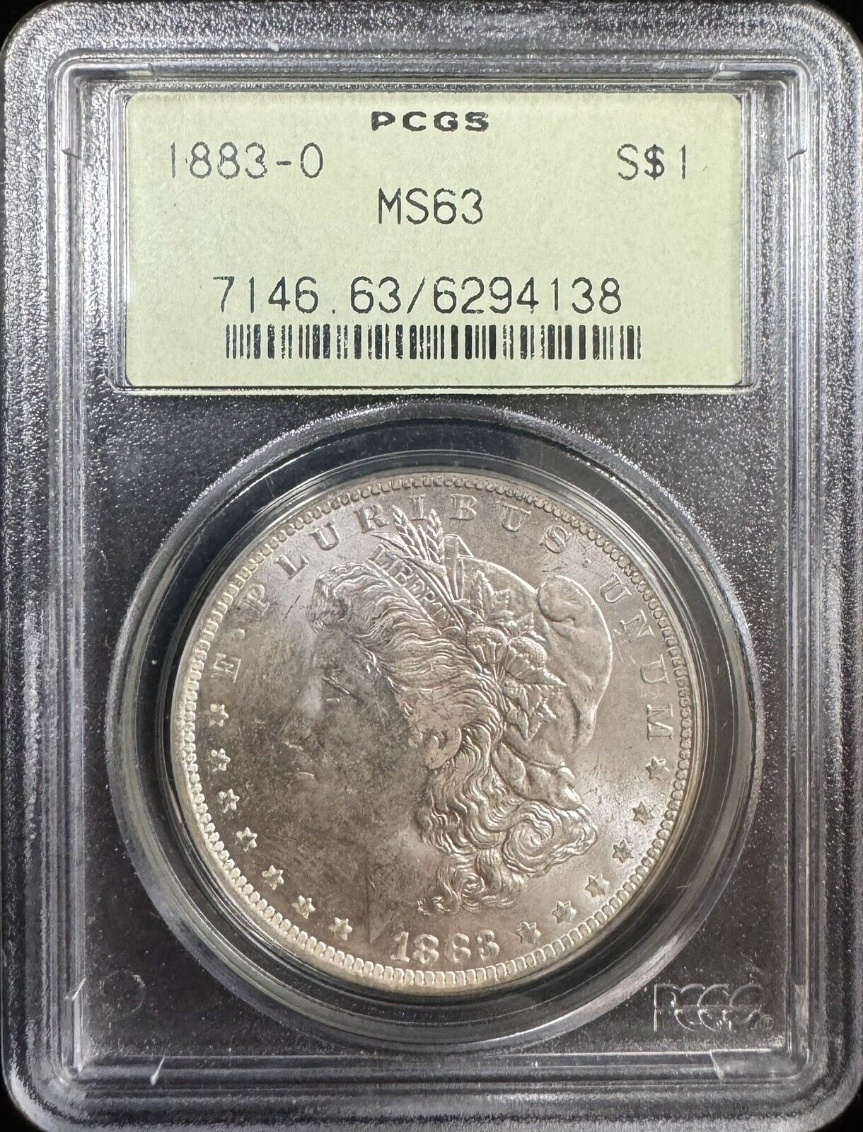 1883 O Morgan Dollar PCGS OGH - MS63 ( 300850 )