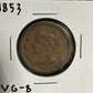 1853 Large Cent - Very Good ( 300871 )