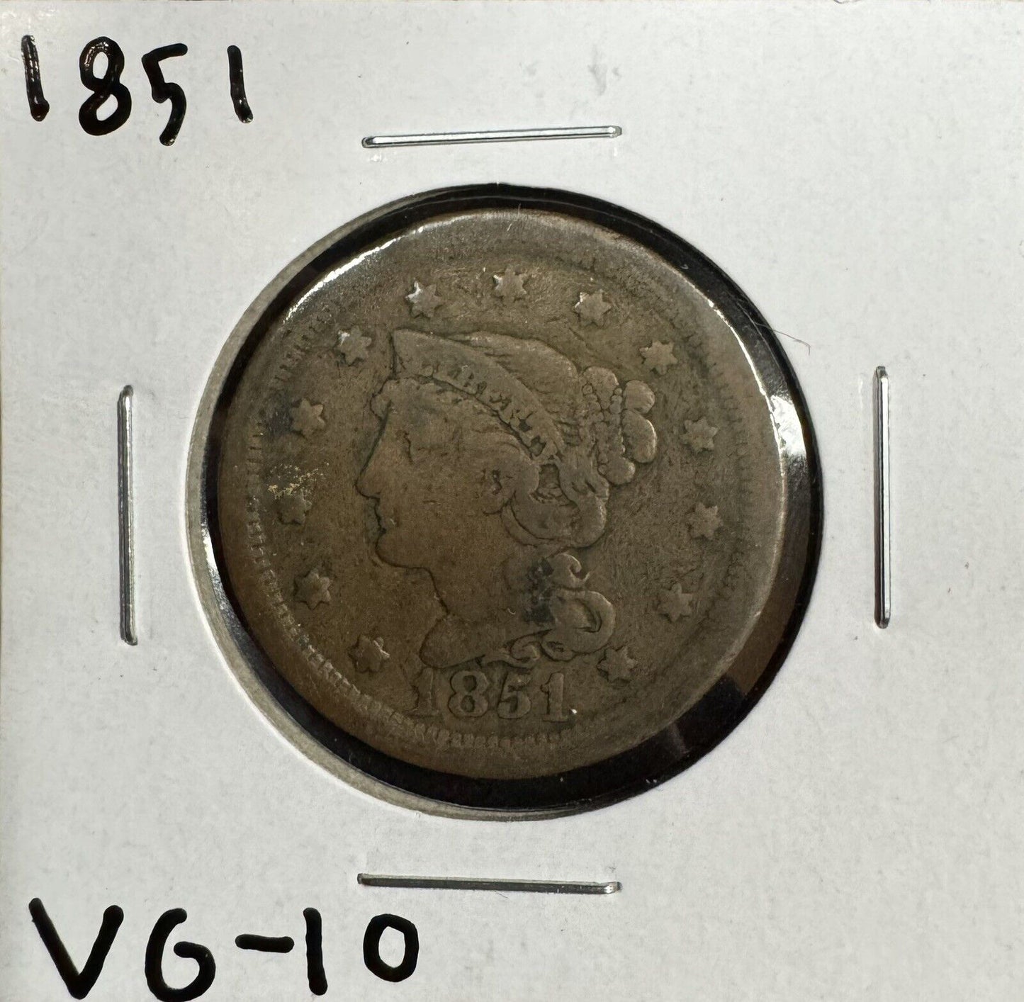 1851 Large Cent - Very Good ( 300865 )