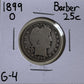 1899 O Barber Quarter - Good ( 300896 )