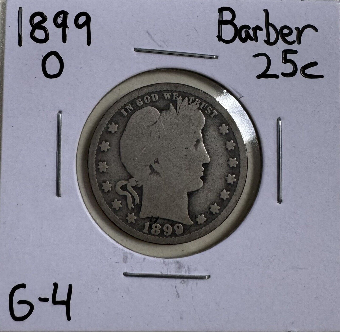 1899 O Barber Quarter - Good ( 300896 )