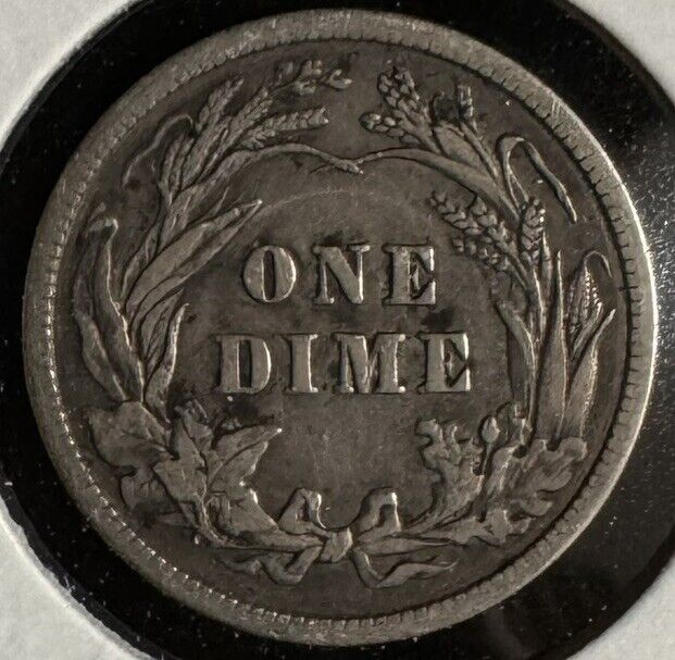 1912 Barber Dime - Very Fine 