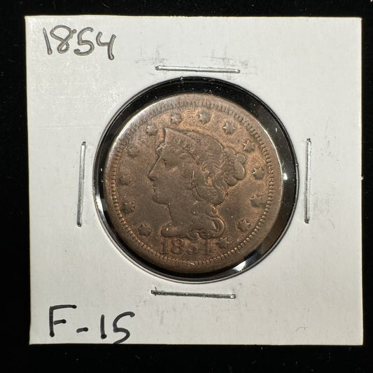 1854 Large Cent - Fine