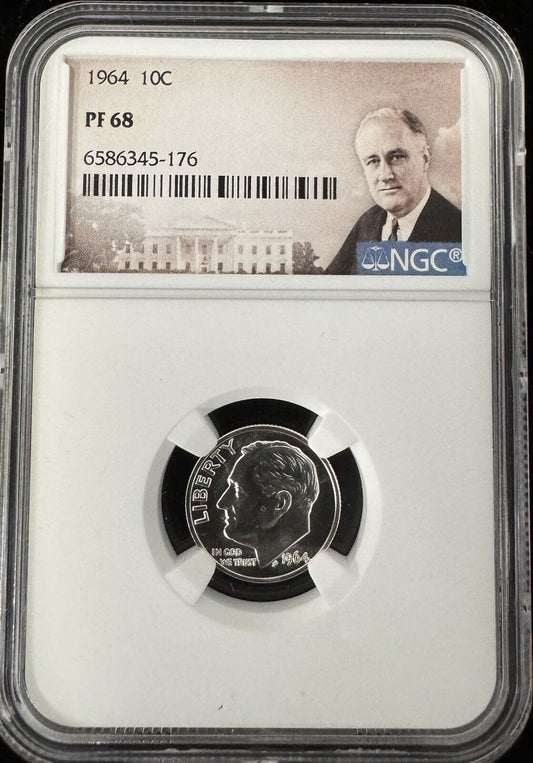 1964 Roosevelt Dime NGC - PF68 ( 300813 )