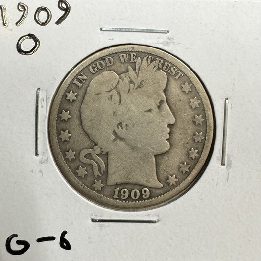 1909 O Barber Half Dollar - Good