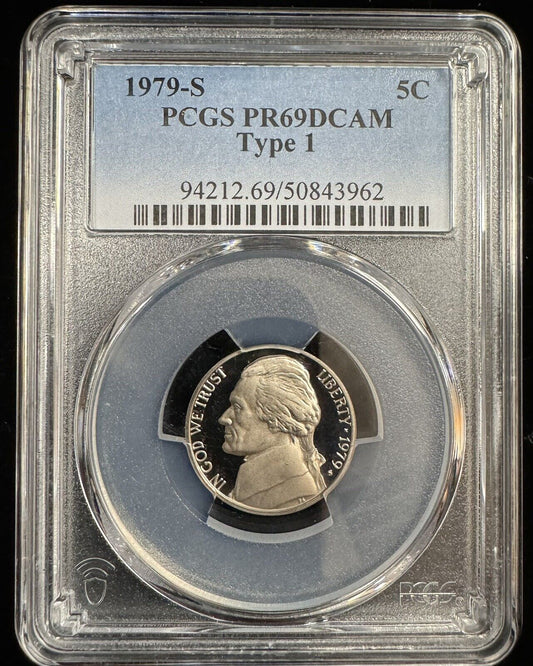 1979 S Jefferson Nickel PCGS - PR69 DCAM Type 1 