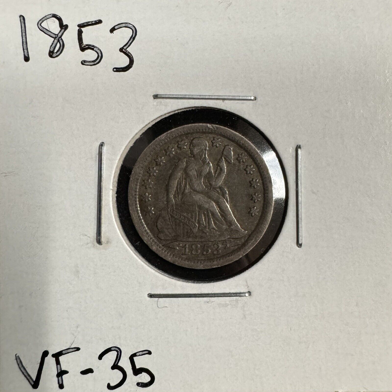 1853 Seated Liberty Dime - Very Fine