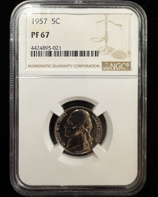 1957 Jefferson Nickel NGC - PF67