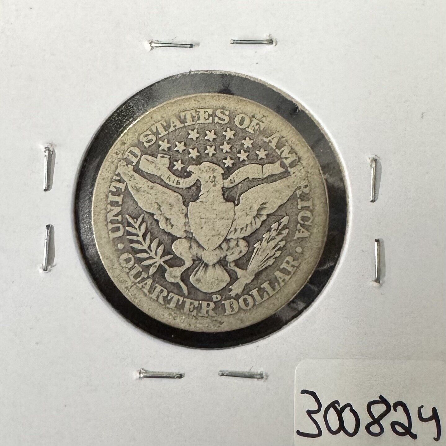 1908 D Barber Quarter - Good ( 300824 )