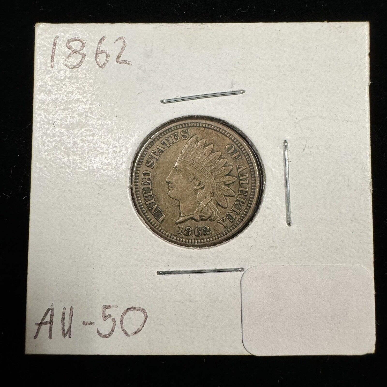 1862 Indian Head Penny - About Uncirculated 