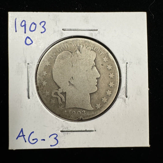 1903-O Barber Half Dollar - About Good