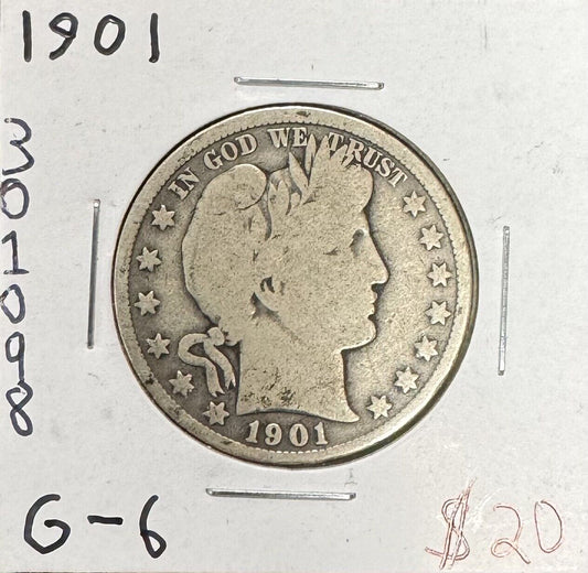 1901 Barber Half Dollar - Good ( 301098 )