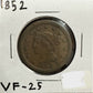 1852 Large Cent - Very Fine ( 300869 )