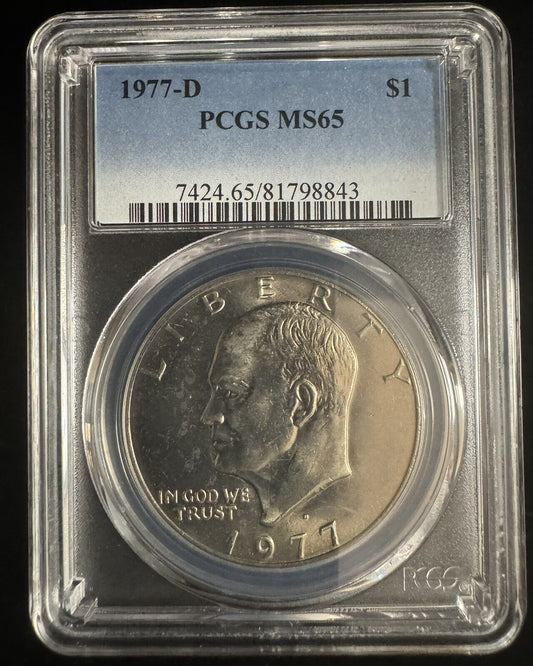 1977 D IKE Dollar PCGS - MS65