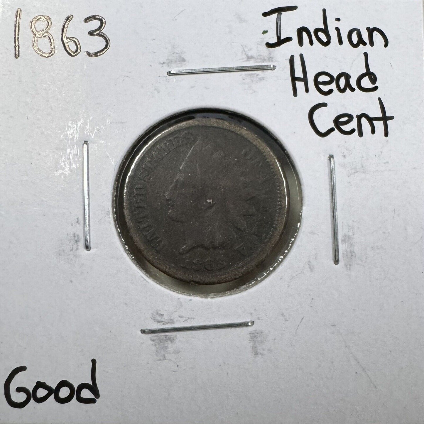 1863 Indian Head Cent - Good ( 300910 )