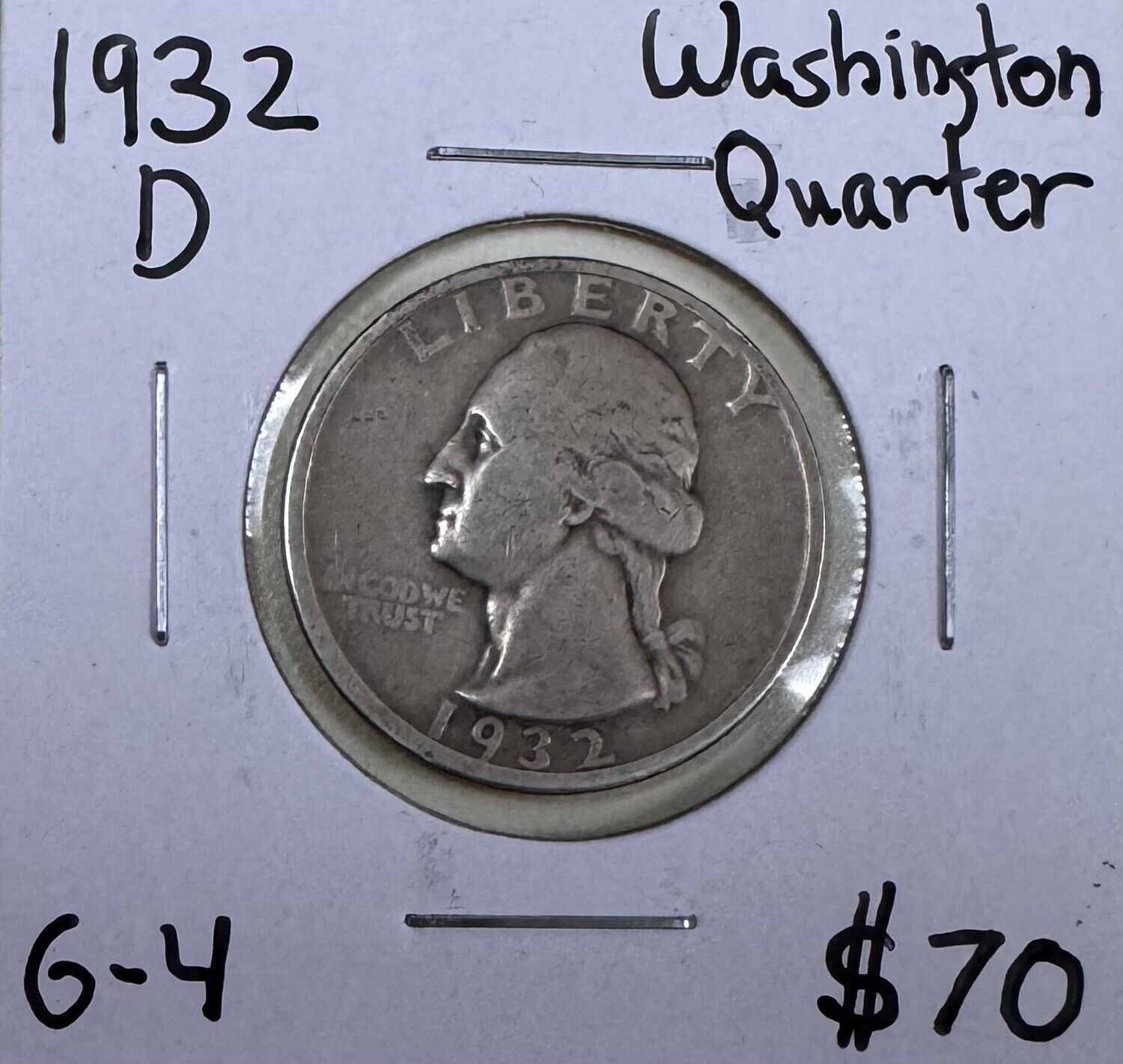 1932 D Washington Quarter - Good ( 301016 )