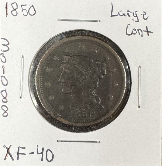 1850 Large Cent - Extra Fine ( 301088 )