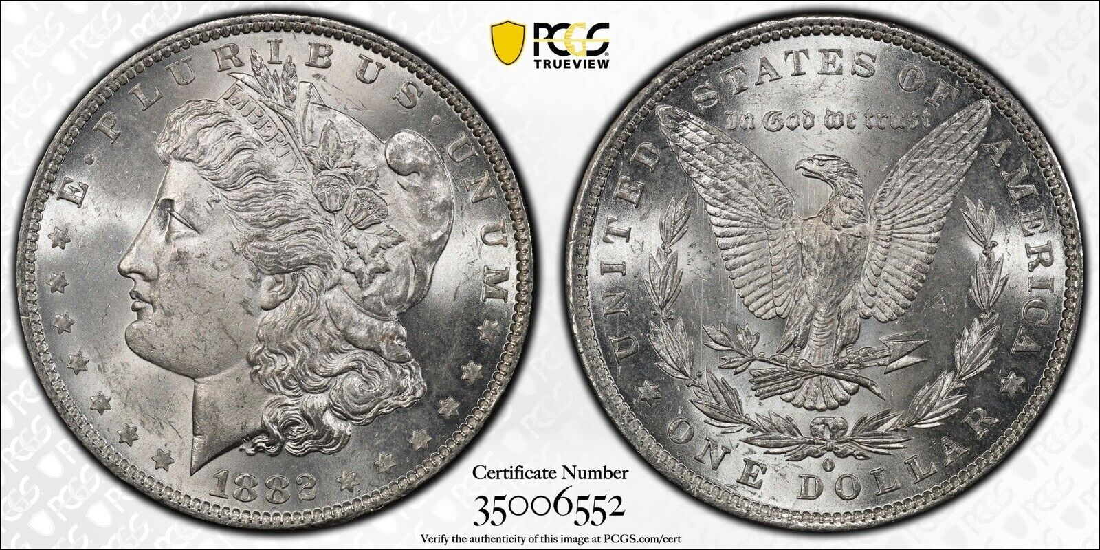 1882 Morgan Dollar PCGS - MS63 ( 300947 )