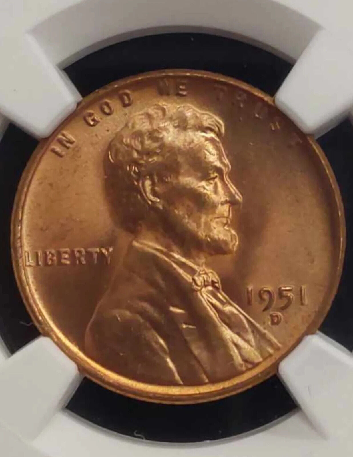 1951-D Lincoln Wheat Cent NGC MS66RD