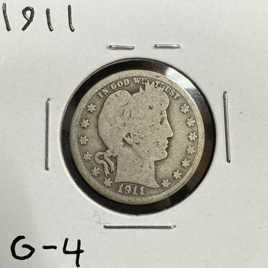 1911 Barber Quarter - Good ( 300842 )