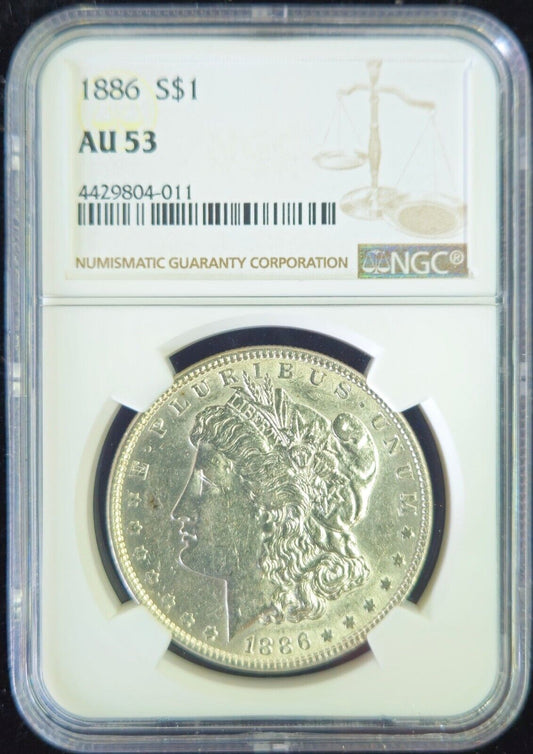 1886-P Morgan Silver Dollar NGC AU53 (210317)