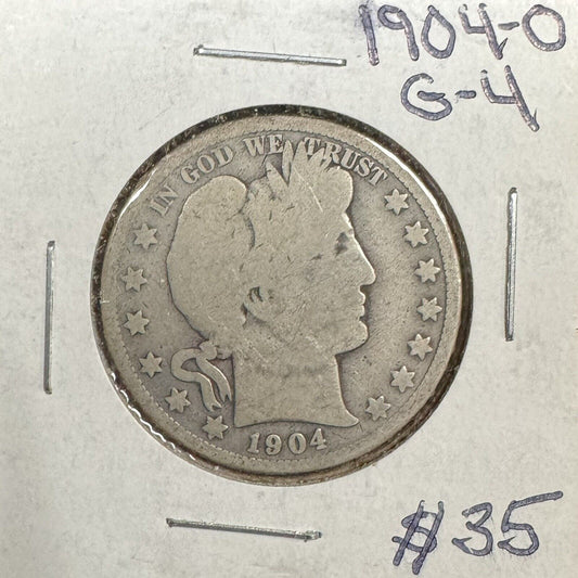 1904 O Barber Half Dollar - Good ( 300719 )