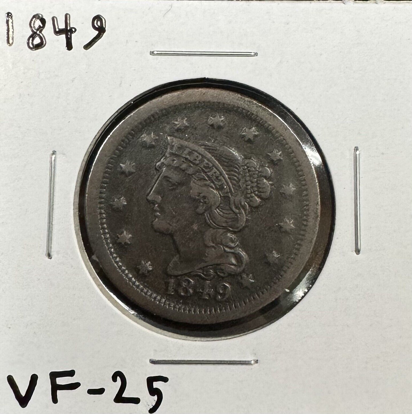 1849 Large Cent - Very Fine ( 300858 )