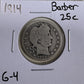 1914 Barber Quarter - Good ( 300881 )