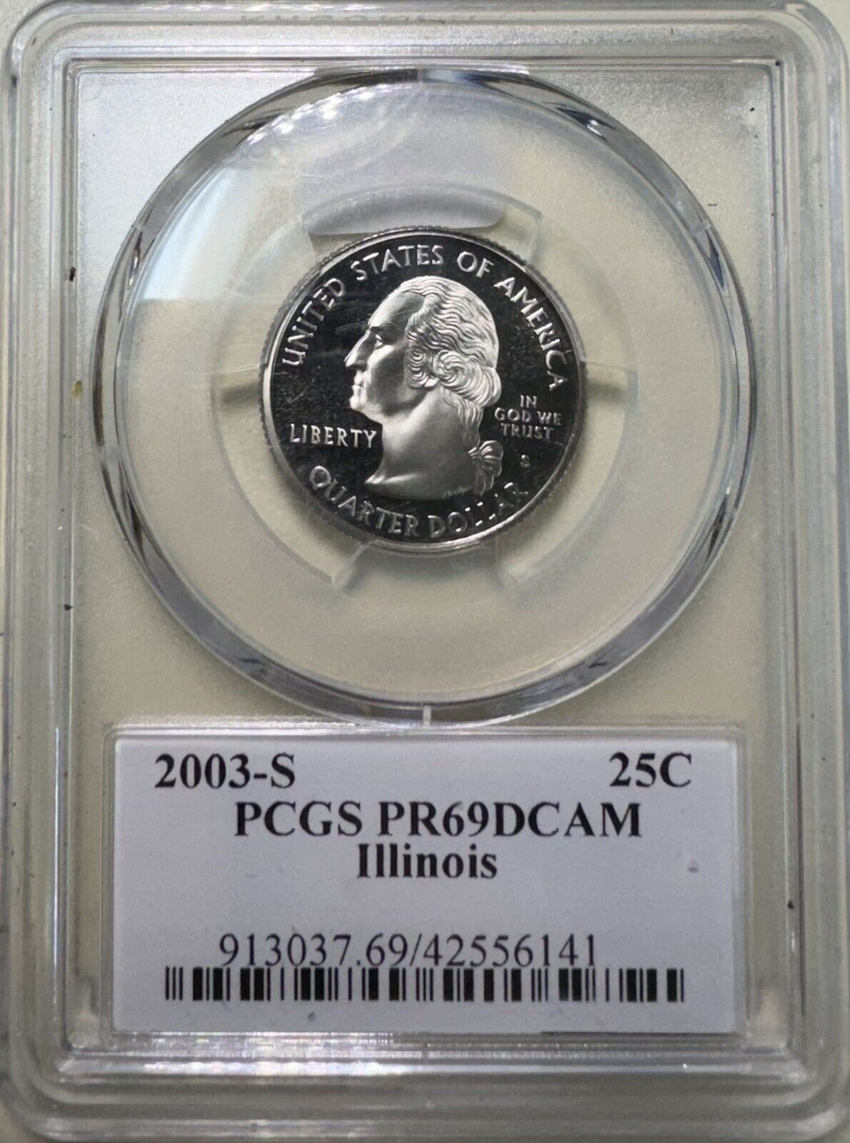 2003 S Washing Quarter Illinois PCGS - PF69 DCAM CLAD ( 301001 )