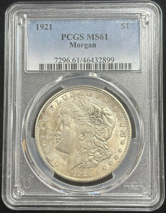 1921 Morgan Silver Dollar PCGS MS61 (301098)