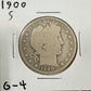 1900 S Barber Half Dollar - Good 