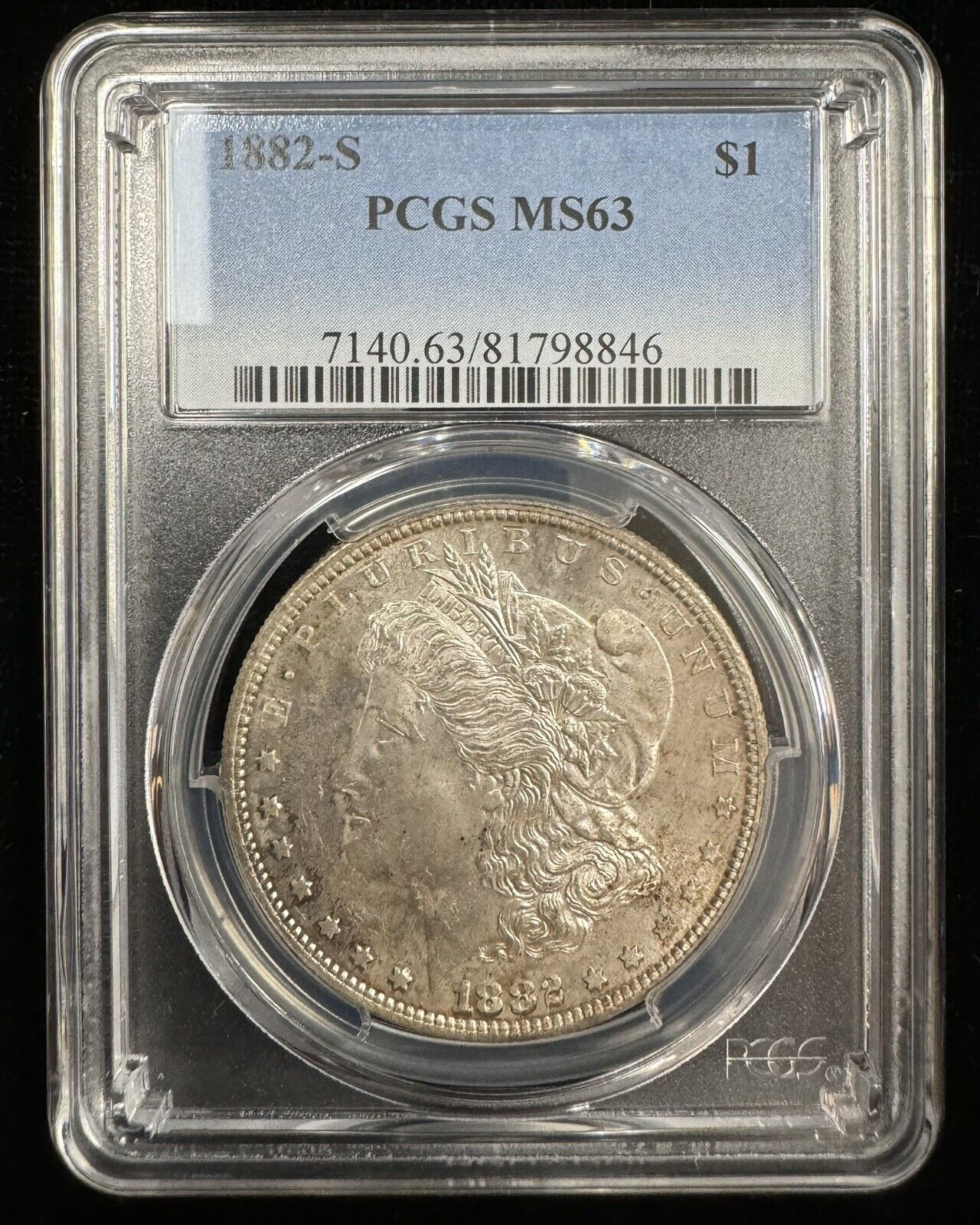 1882 S Morgan Dollar PCGS - MS63