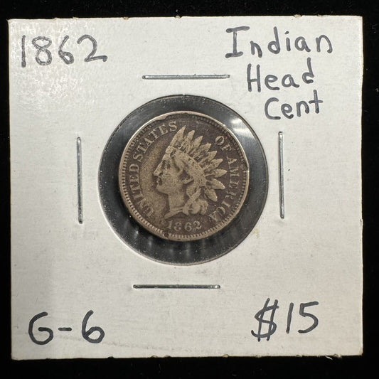 1862 Indian Head Cent - Good