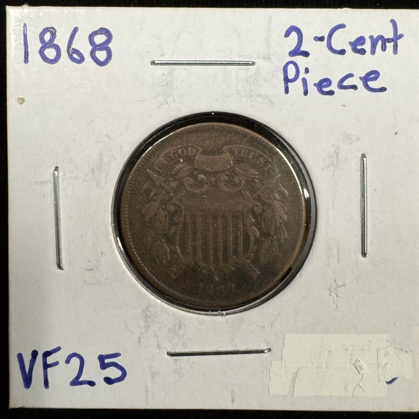 1868 2 Cent Piece - Very Fine