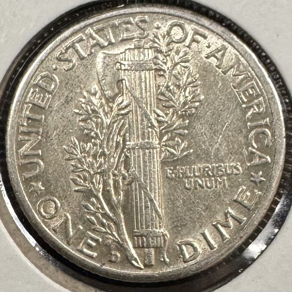 1939 D Mercury Dime - Almost Uncirculated 