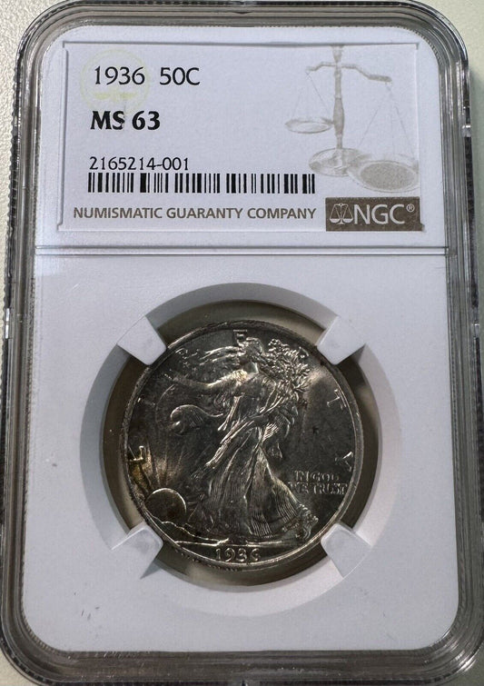 1936 Walking Liberty Half Dollar NGC - MS63 ( 300984 )