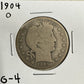 1904 O Barber Half Dollar - Good