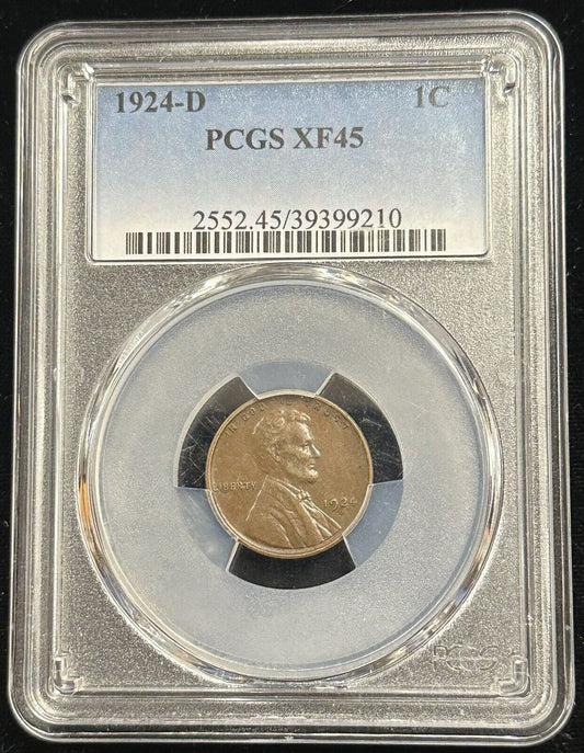 1924 D Wheat Cent PCGS XF45 ( 301069 )