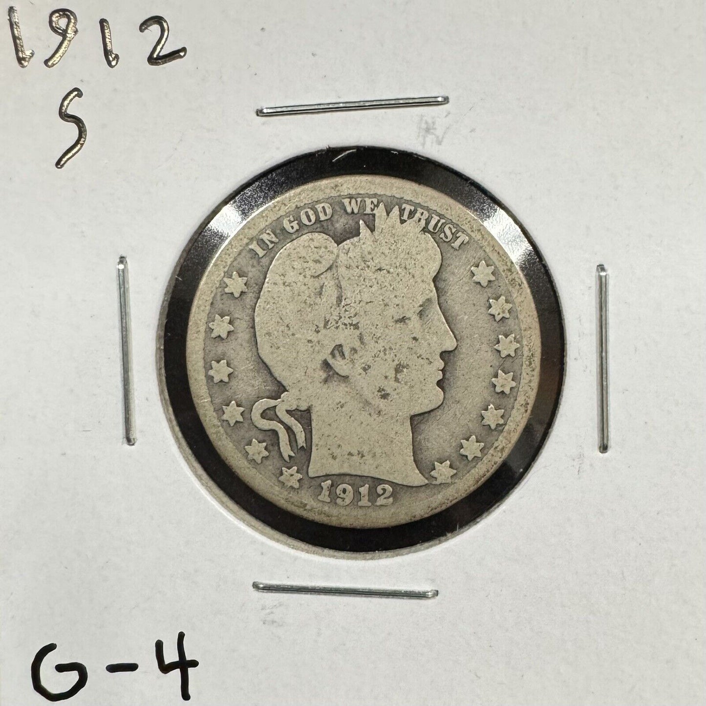 1912 S Barber Quarter - Good ( 300832 )