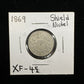 1869 Shield Nickel Extra Fine