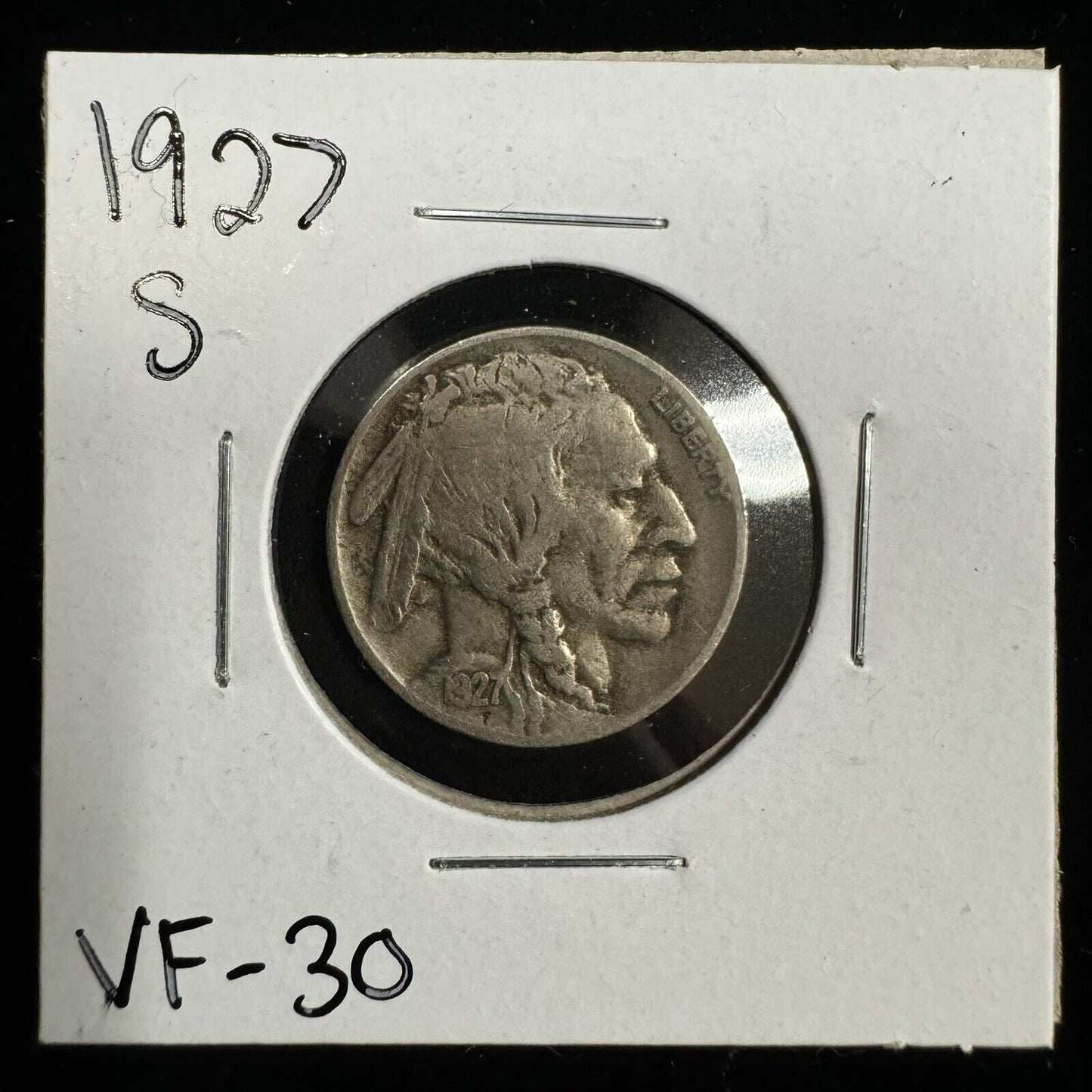 1927 S Buffalo Nickel - Very Fine