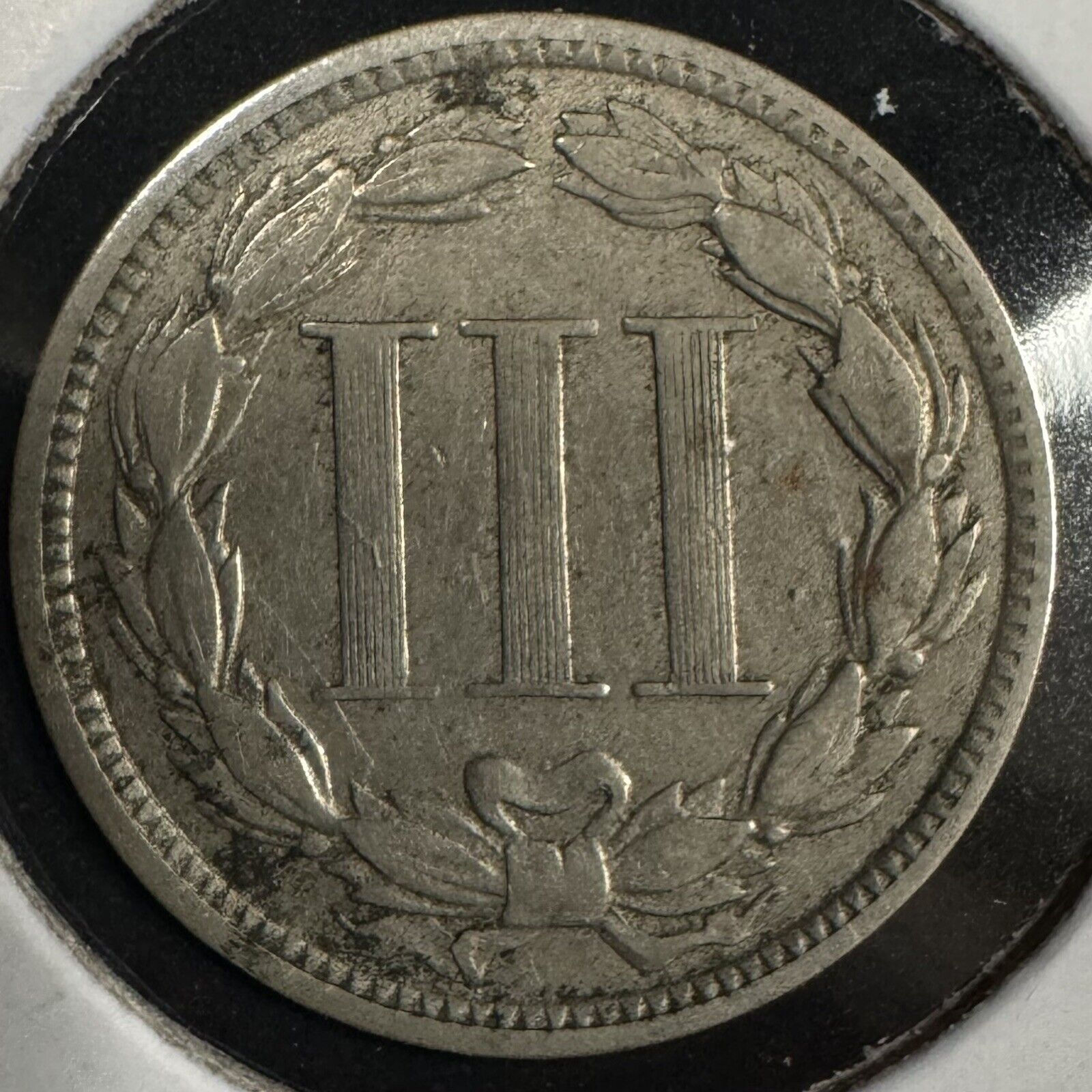 1865 3 Cent Nickel - Fine