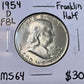 1954 D Franklin Half Dollar FBL - Mint State ( 301037 )