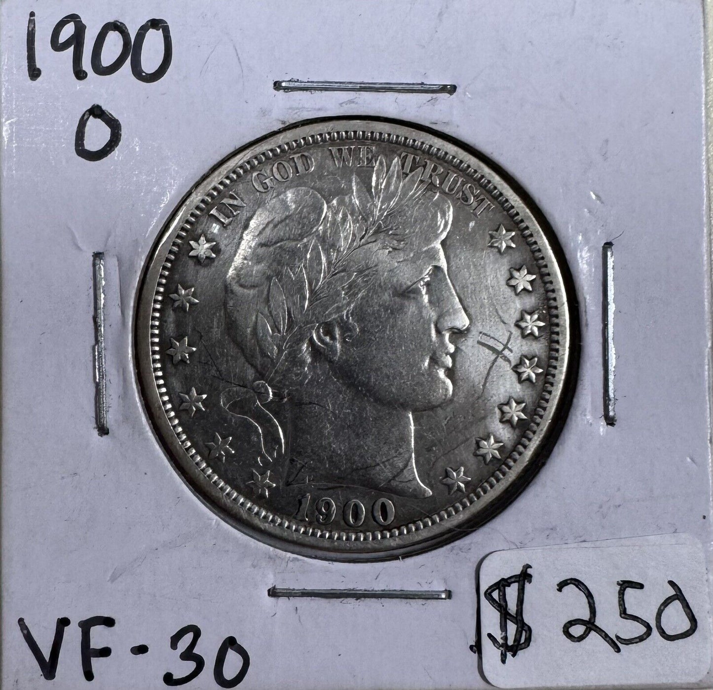 1900 O Barber Half Dollar - Very Fine ( 210674 )