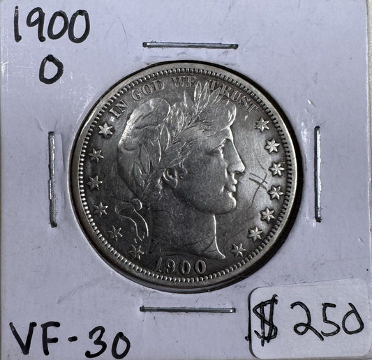 1900 O Barber Half Dollar - Very Fine ( 210674 )